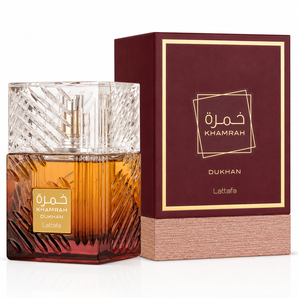 Lattafa KHAMRAH DUKHAN for Unisex Eau de Parfum Spray – 3.40 Ounce / 100 ml