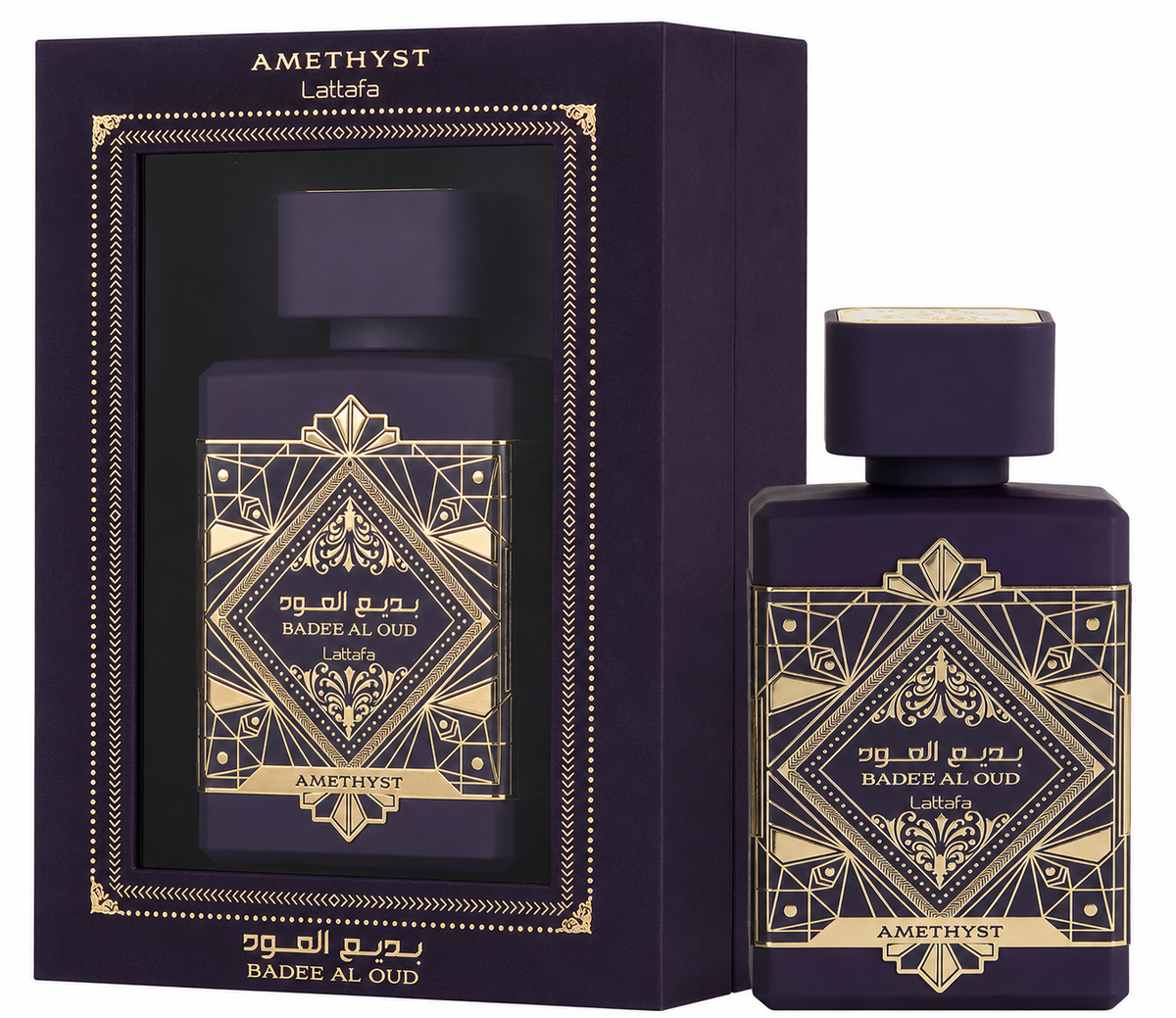 Lattafa Perfumes Bade'e Al Oud Amethyst for Unisex Eau de Parfum Spray – 3.40 Ounce / 100 ml