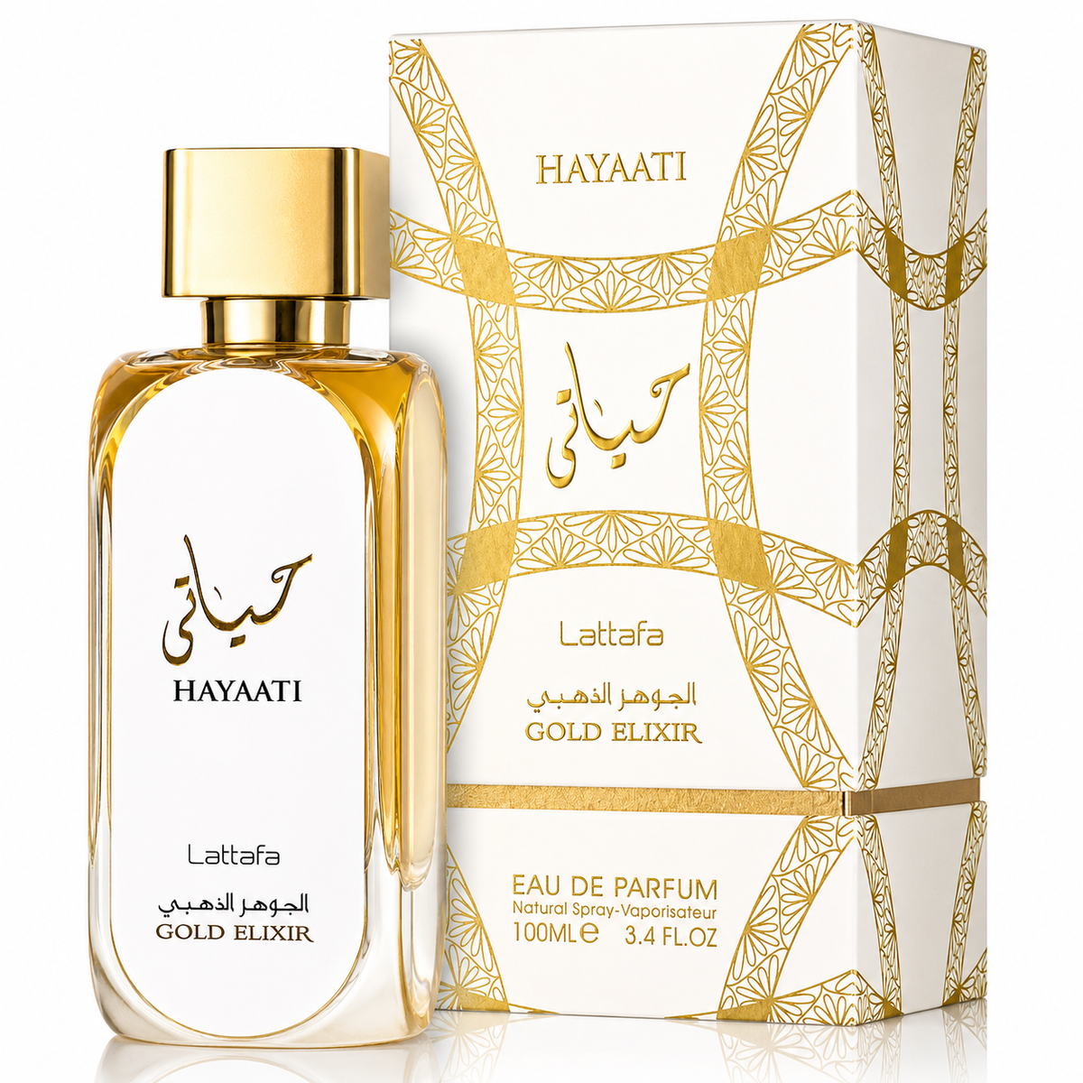 Lattafa Hayaati Gold Elixir for Unisex Eau de Parfum Spray – 3.40 Ounce / 100 ml