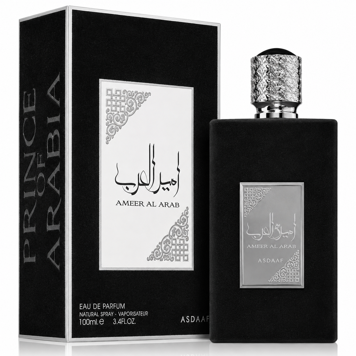 Lattafa Asdaaf Ameer Al Arab Eau de Parfum Spray for Unisex – 3.40 Ounce / 100 ml