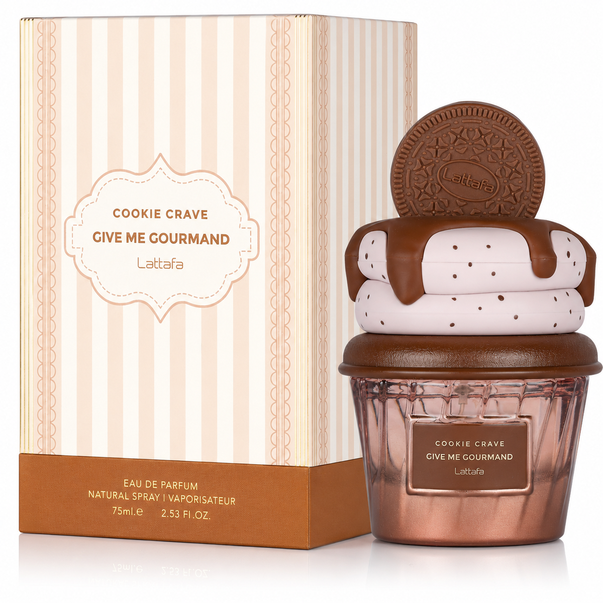 Lattafa Cookie Crave for Unisex Eau de Parfum Spray – 2.6 Ounce / 75 ml