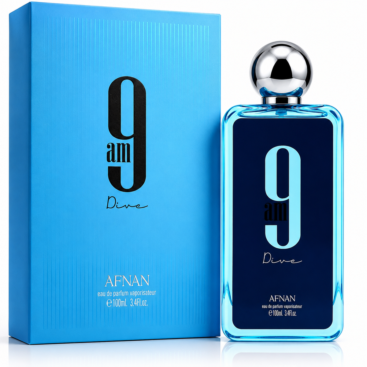 Afnan 9AM Dive for Unisex Eau de Parfum Spray – 3.4 Ounce / 100 ml