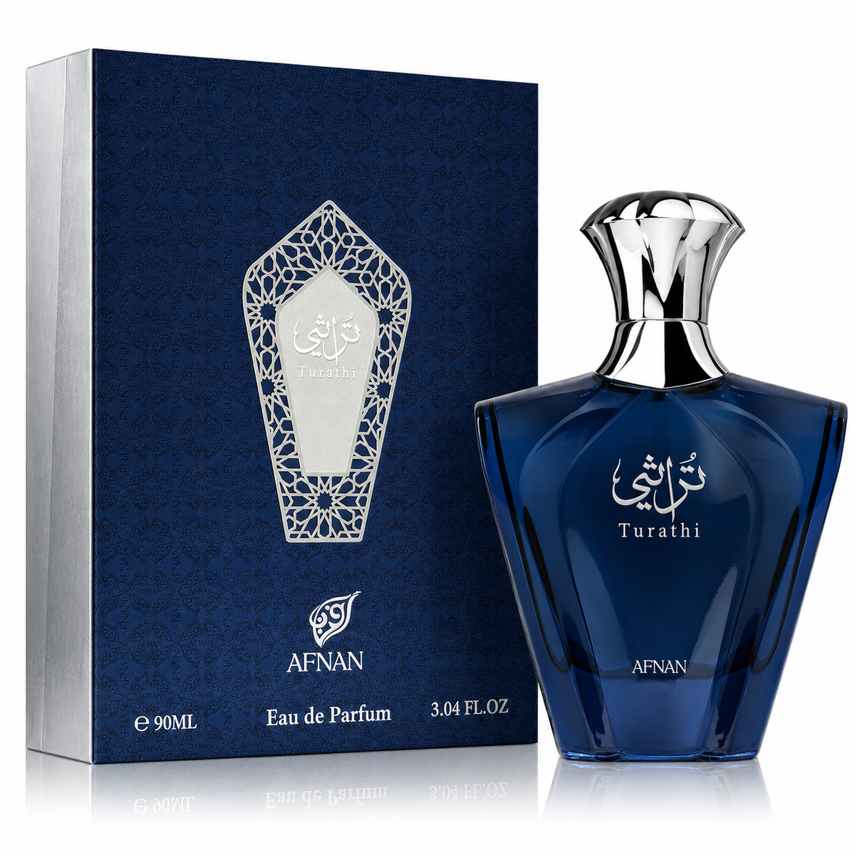 Afnan Turathi Blue for Men Eau de Parfum Spray – 3.04 Ounce / 90 ml