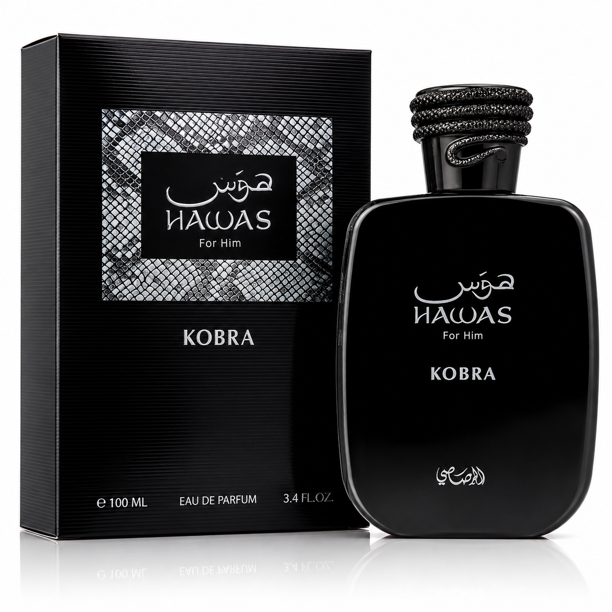 Rasasi Hawas Kobra for Men Eau de Parfum Spray – 3.4 Ounce / 100 ml