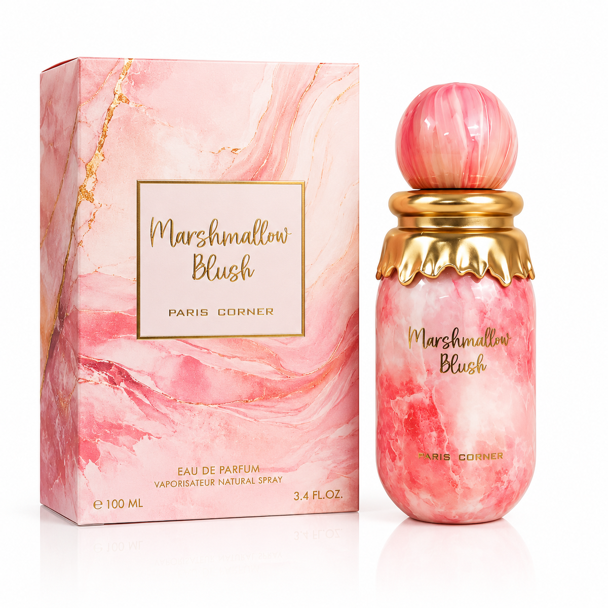 Paris Corner Marshmallow Blush for Women Eau de Parfum Spray – 3.4 Ounce / 100 ml