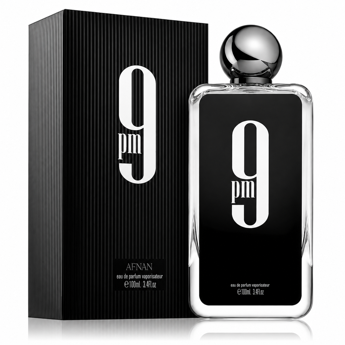Afnan 9 PM for Men Eau de Parfum Spray – 3.4 Ounce / 100 ml