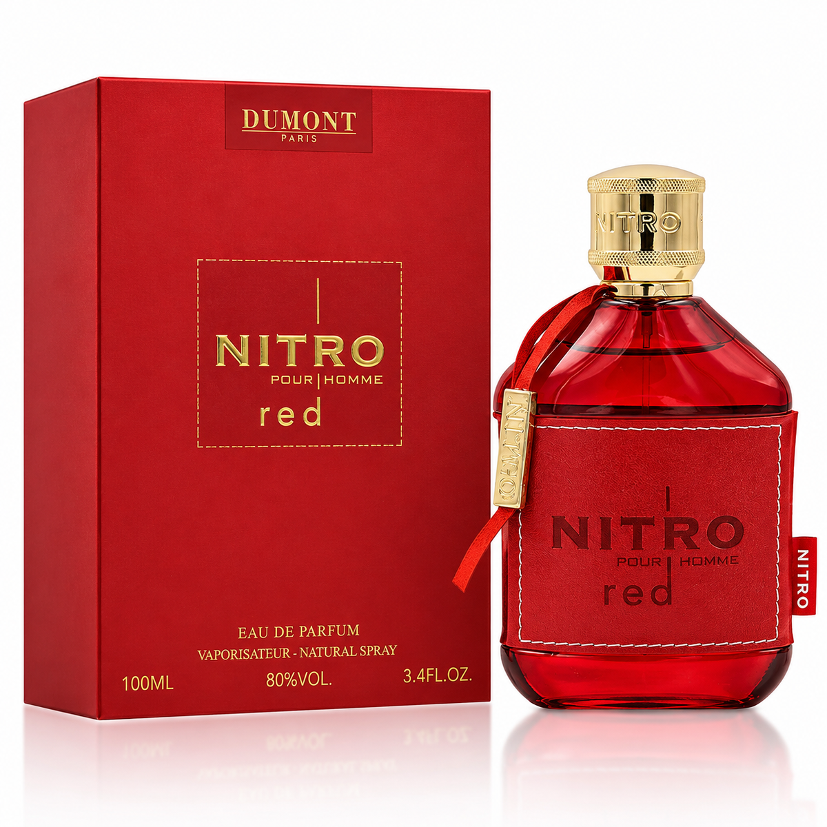 Dumont Nitro Red Eau de Parfum for Men – 3.4 Ounce / 100 ml