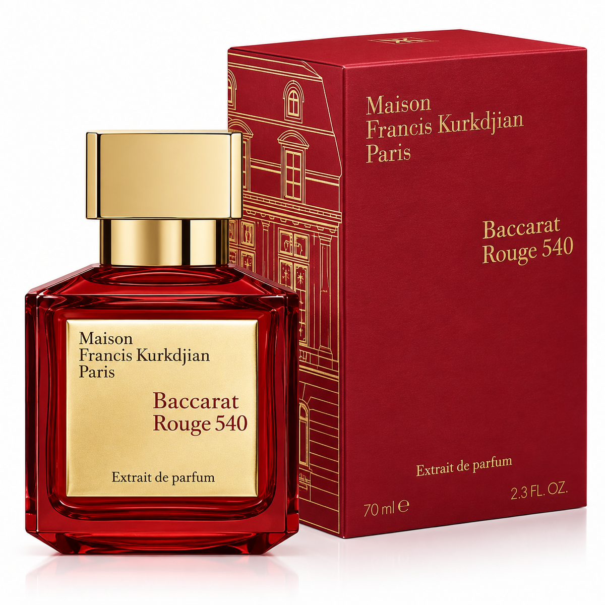 Maison Francis Kurkdjian Baccarat Rouge 540 Extrait de Parfum – 2.3 Fl. Oz. / 70 ml Unisex Fragrance