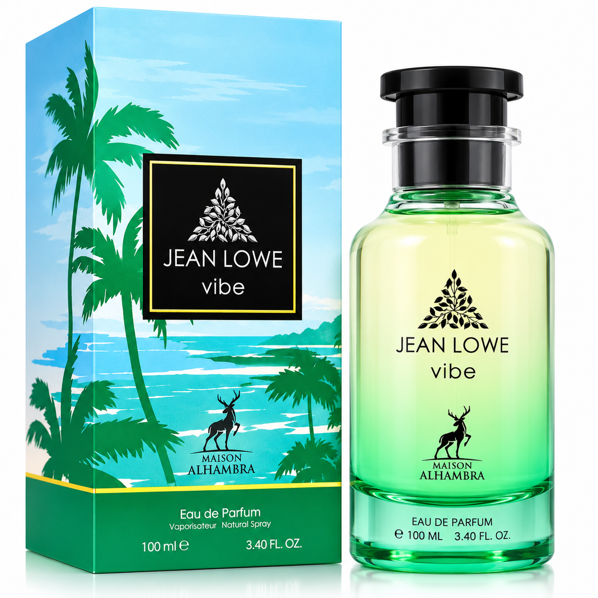 Maison Alhambra Jean Lowe Vibe Eau de Parfum Spray for Unisex – 3.40 Ounce / 100 ml