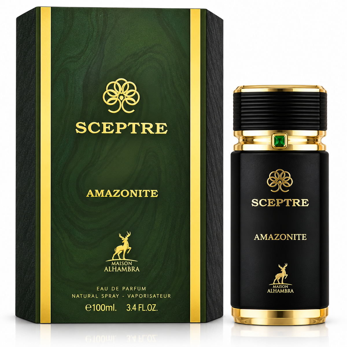 Maison Alhambra Sceptre Amazonite Eau de Parfum Spray for Men – 3.40 Ounce / 100 ml