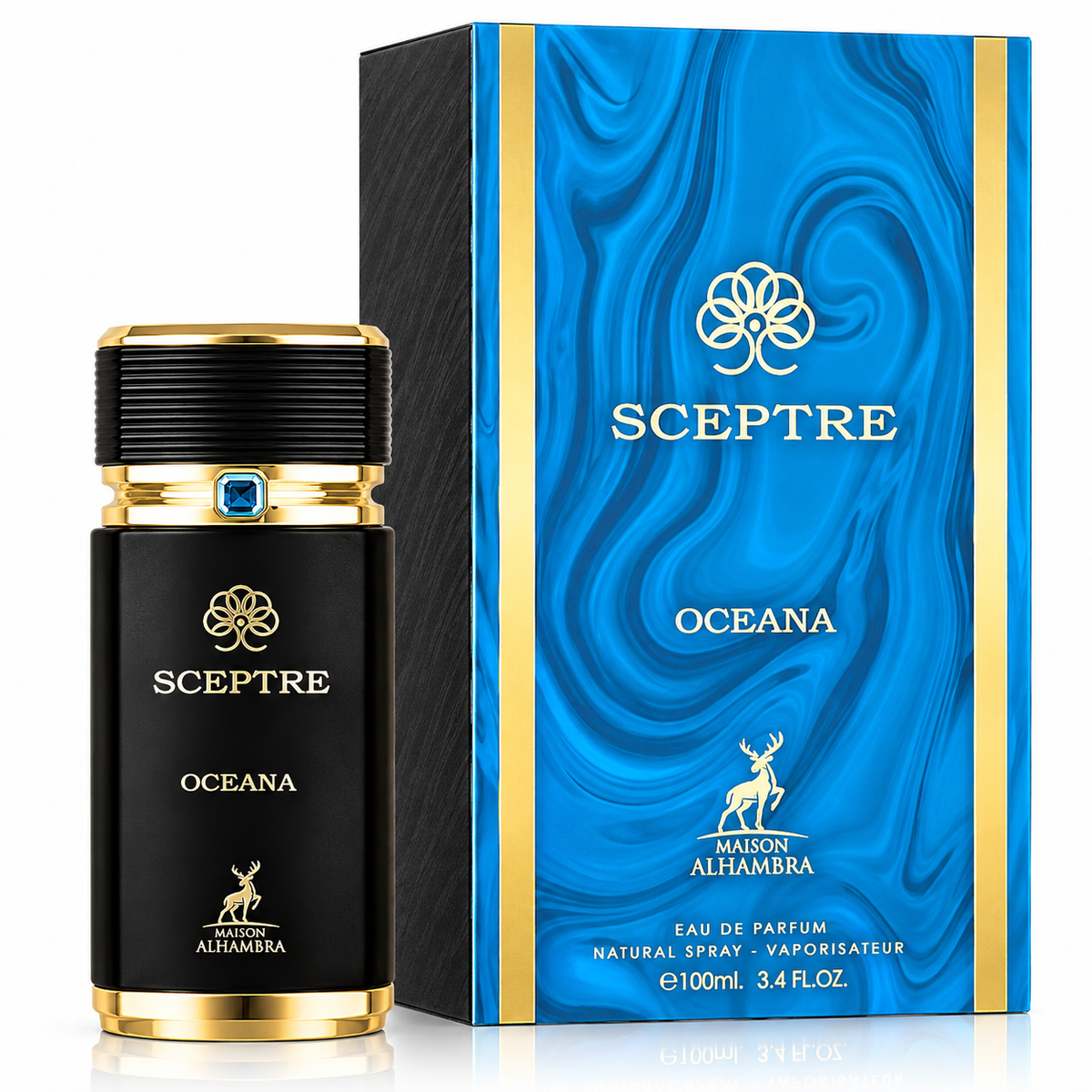 Maison Alhambra Sceptre Oceana Eau de Parfum Spray for Unisex – 3.40 Ounce / 100 ml