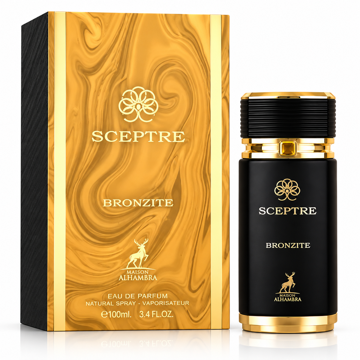 Maison Alhambra Sceptre Bronzite Eau de Parfum Spray for Men – 3.40 Ounce / 100 ml
