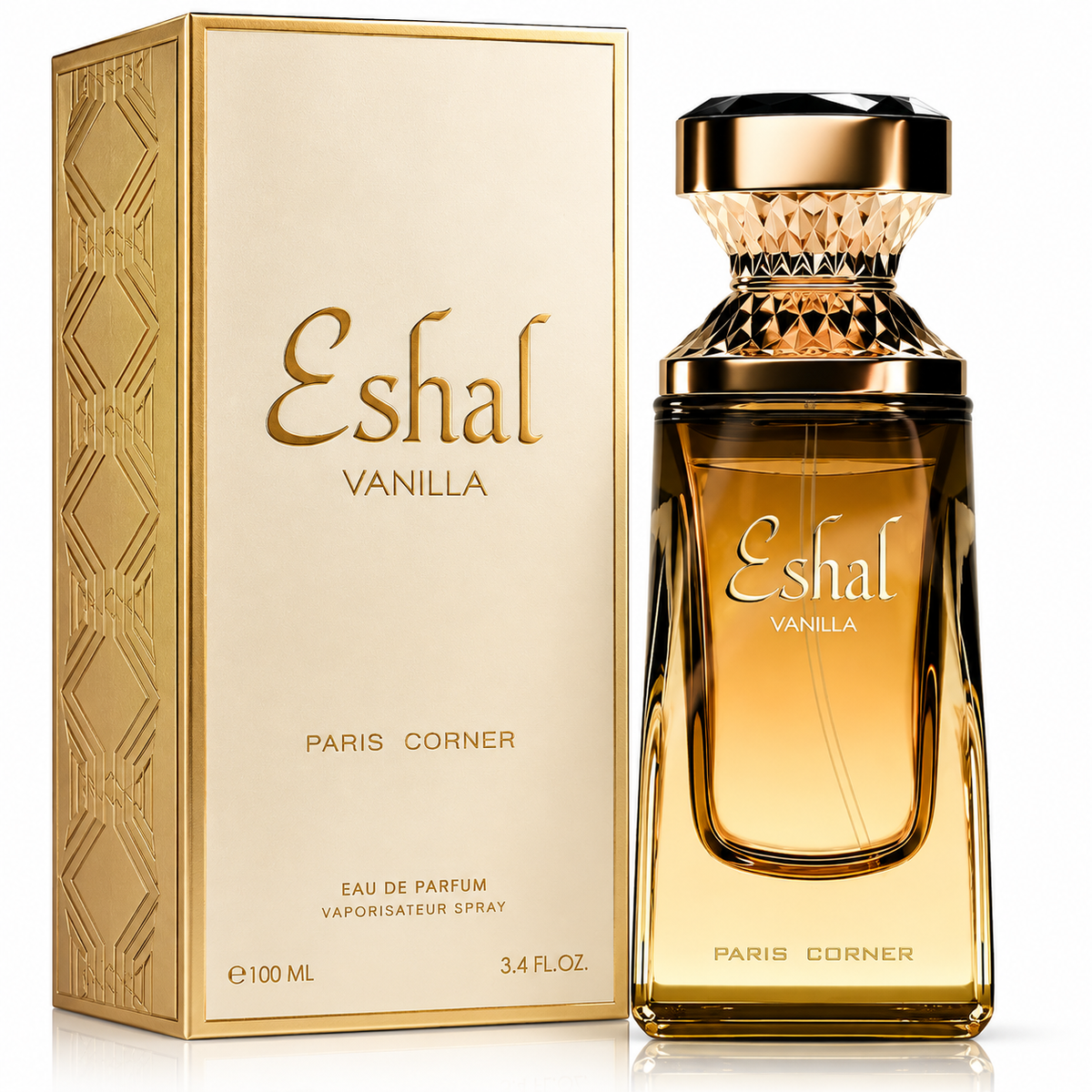 Paris Corner Eshal Vanilla Eau de Parfum for Women – 3.40 Ounce / 100 ml