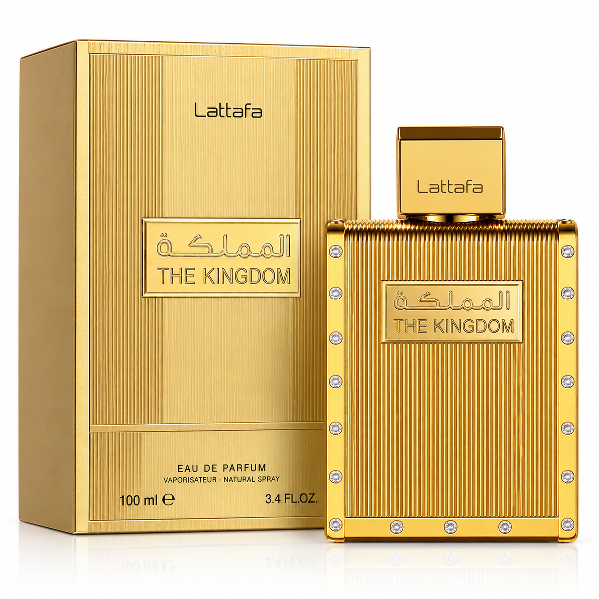 Lattafa The Kingdom Eau de Parfum Spray for Men – 3.40 Ounce / 100 ml